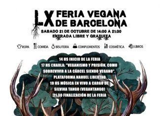 21 de Octubre: LX Feria Vegana de Barcelona (Vegan Fair) LX Feria Vegana de Barcelona