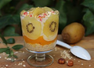 Copa de Kiwi y Calabaza Express con Avena Copa de kiwi y calabaza express con avena