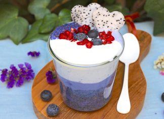 Receta: Relaxing Blue Chía Pudding Receta: Relaxing Blue Chía Pudding