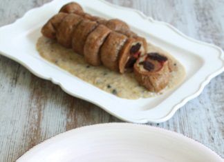 Receta: Redondo de seitán con salsa de pimienta verde redondo de seitán con salsa de pimienta verde receta