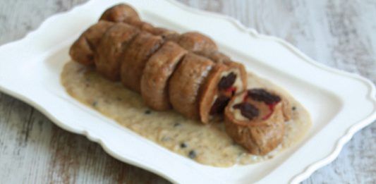 redondo de seitán con salsa de pimienta verde receta