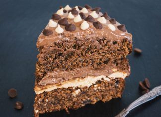Receta: Tarta vegana triple con pepitas de chocolate Tarta vegana triple con pepitas de chocolate