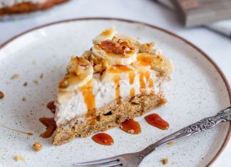 Receta: Tarta de plátano con crema de turrón Receta: Tarta de plátano con crema de turrón