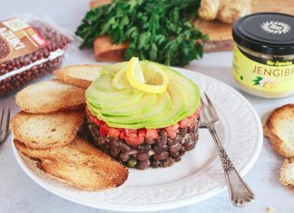 Receta: Timbal de azukis con salsa de jengibre Timbal de azukis