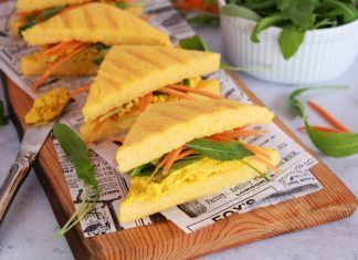 Receta: sándwich-polenta con paté vegetal sándwich-polenta con paté vegetal