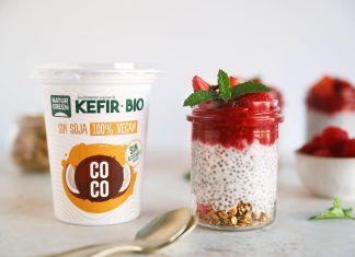 Receta: Pudding de chía y frambuesa con Kefir•Bio de coco kefir