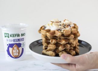 Receta: Gofres saludables con Kefir-Bio de almendra gofres saludables