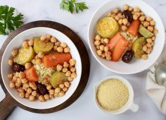 Receta: Cuscús con garbanzos, verduras y dátiles cuscus con garbanzos