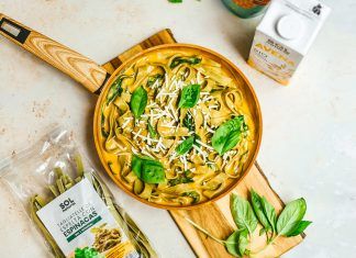 Receta: Tagliatelle con queso de calabaza y espinacas