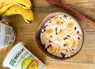 Receta: Porridge de avena con Biogurt de anacardo, coco y limón porridge avena
