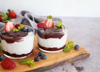 Receta: Pudding de chía con compota de frutos del bosque pudding de chía