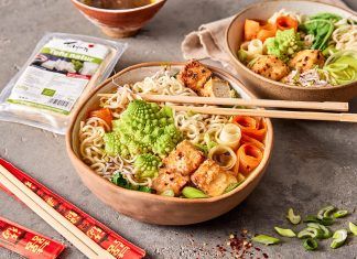 Receta: Sopa ramen con tofu crujiente Sopa ramen con tofu crujiente