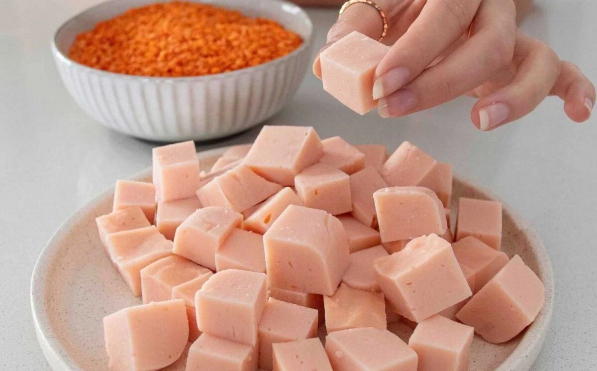 tofu de lentejas rojas