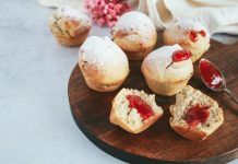 Receta: Magdalenas veganas rellenas de mermelada Magdalenas veganas rellenas