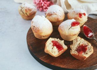 Receta: Magdalenas veganas rellenas de mermelada Magdalenas veganas rellenas