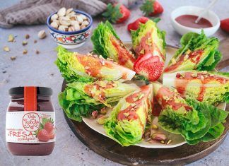Receta: Ensalada de cogollos con vinagreta de fresa Ensalada de cogollos