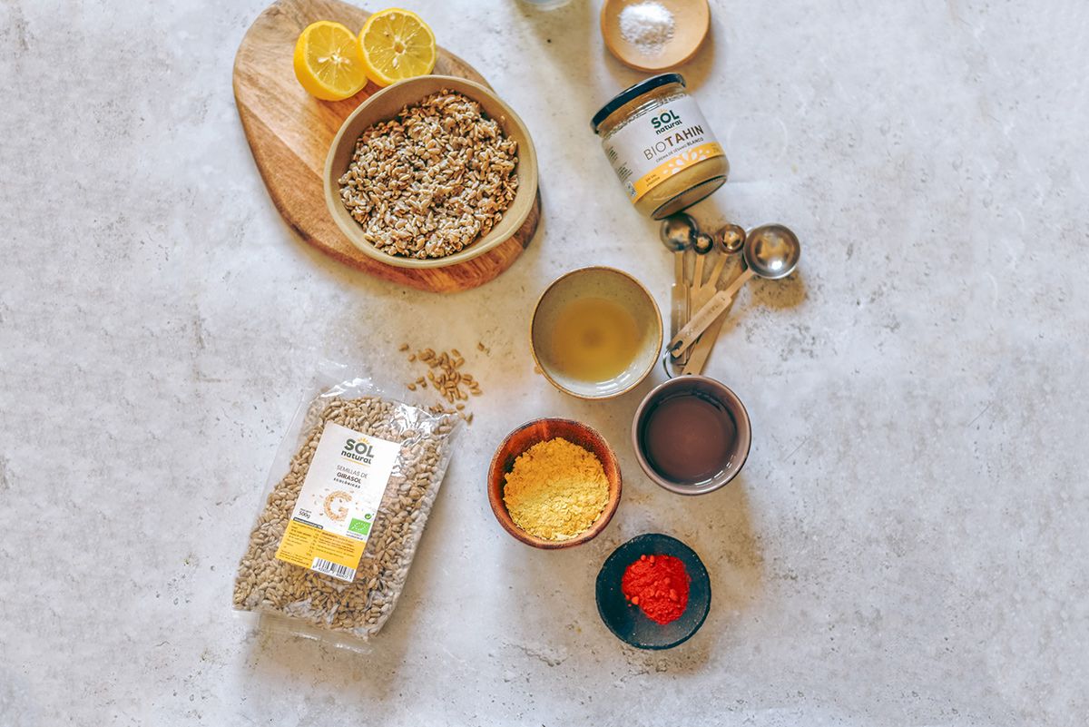 Queso vegano de girasol
