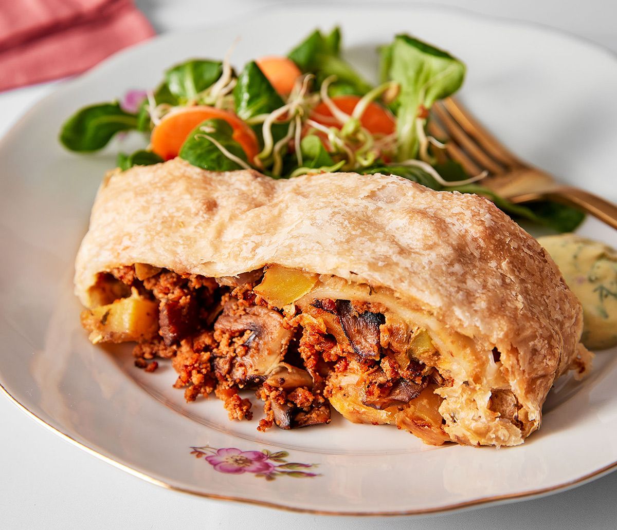 Strudel de tofu mediterráneo