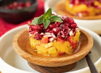 Receta: Un sabroso tartar de mango, tofu y pimiento tartar de mango