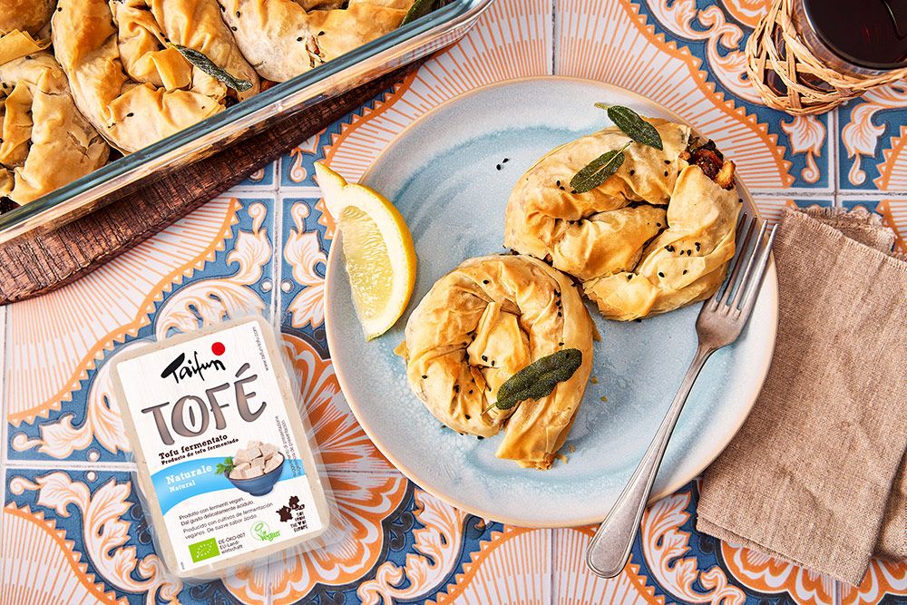 Börek relleno de tofu
