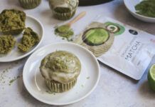 Receta: Muffins de té matcha con glaseado de lima muffins de té matcha