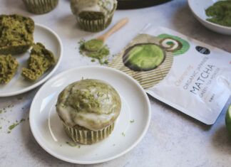 Receta: Muffins de té matcha con glaseado de lima muffins de té matcha