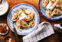Receta: Pierogi vegano relleno de tofu fermentado y puerro Pierogi vegano relleno