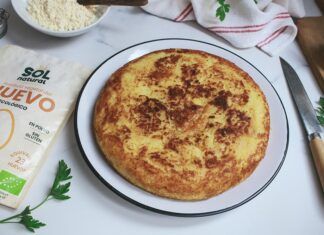 Receta: Tortilla de patatas sin huevo Tortilla de patatas sin huevo