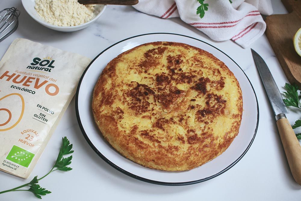 Tortilla de patatas sin huevo