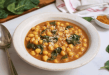 Receta: Curry fácil de garbanzos y espinacas garbanzos