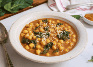 Receta: Curry fácil de garbanzos y espinacas garbanzos