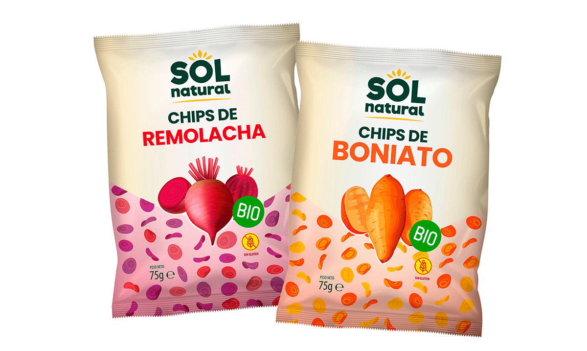 Chips de remolacha y de boniato, de Sol Natural
