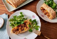 Receta: Strudel mediterráneo con tofu y patatas Strudel