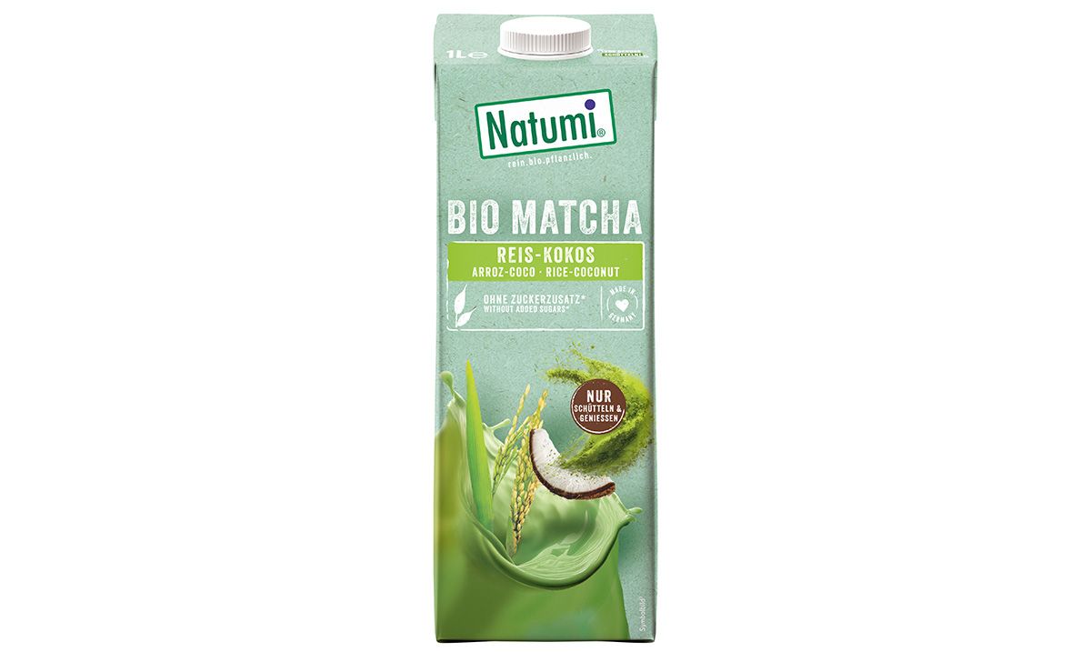 Bebida vegetal Arroz Coco Matcha, de Natumi