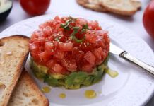 Receta: Tartar de aguacate y tomate Tartar de aguacate y tomate