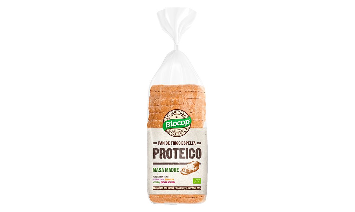 Pan de trigo espelta proteico, de Biocop