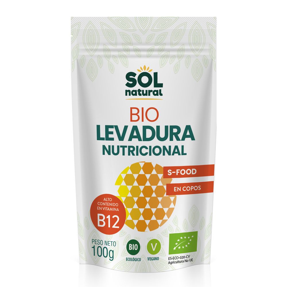 Levadura nutricional con B12 ecológica, de Sol Natural